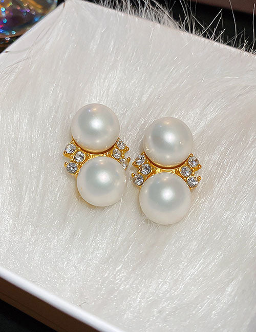 Pearl Crystal Studs