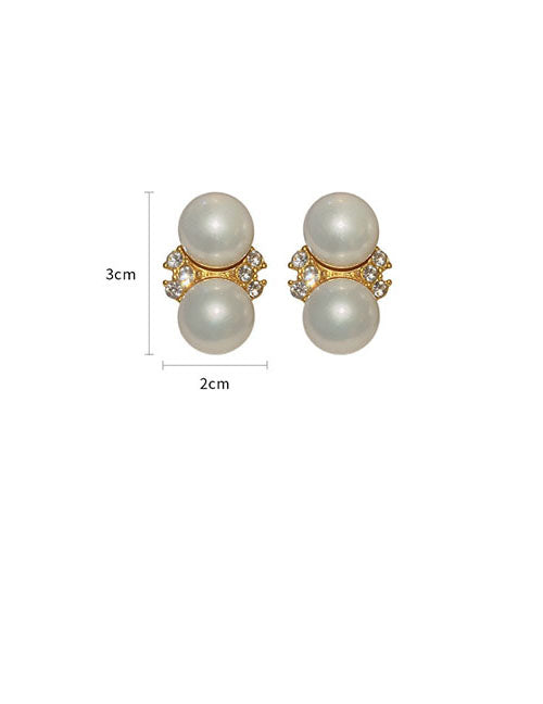 Pearl Crystal Studs