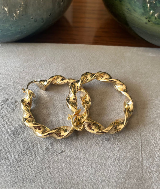 Statement gold hoops