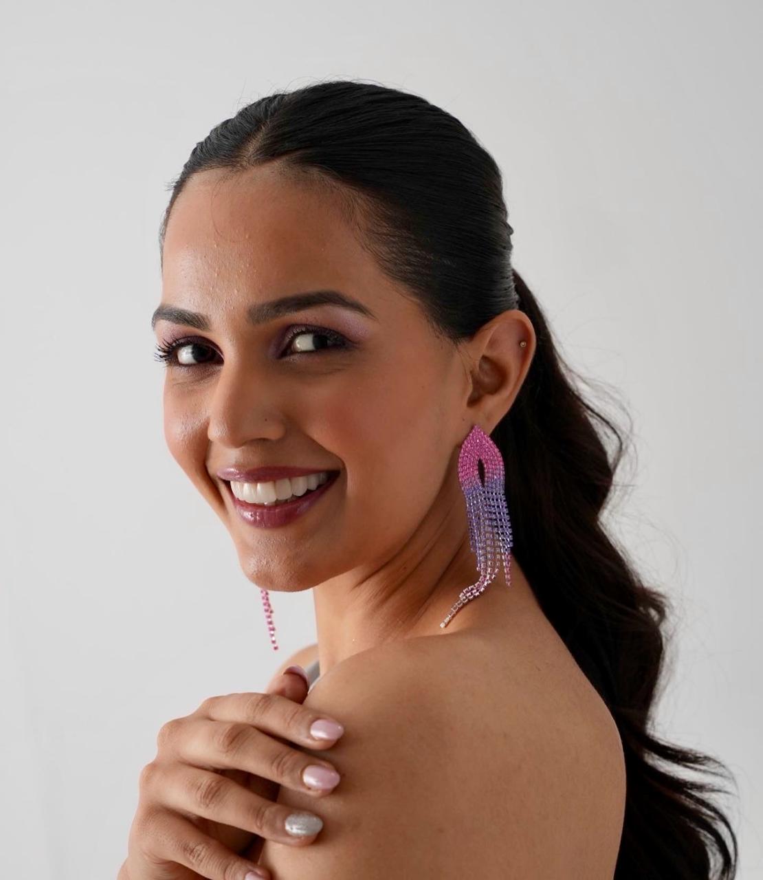 Pink blend tassel earrings