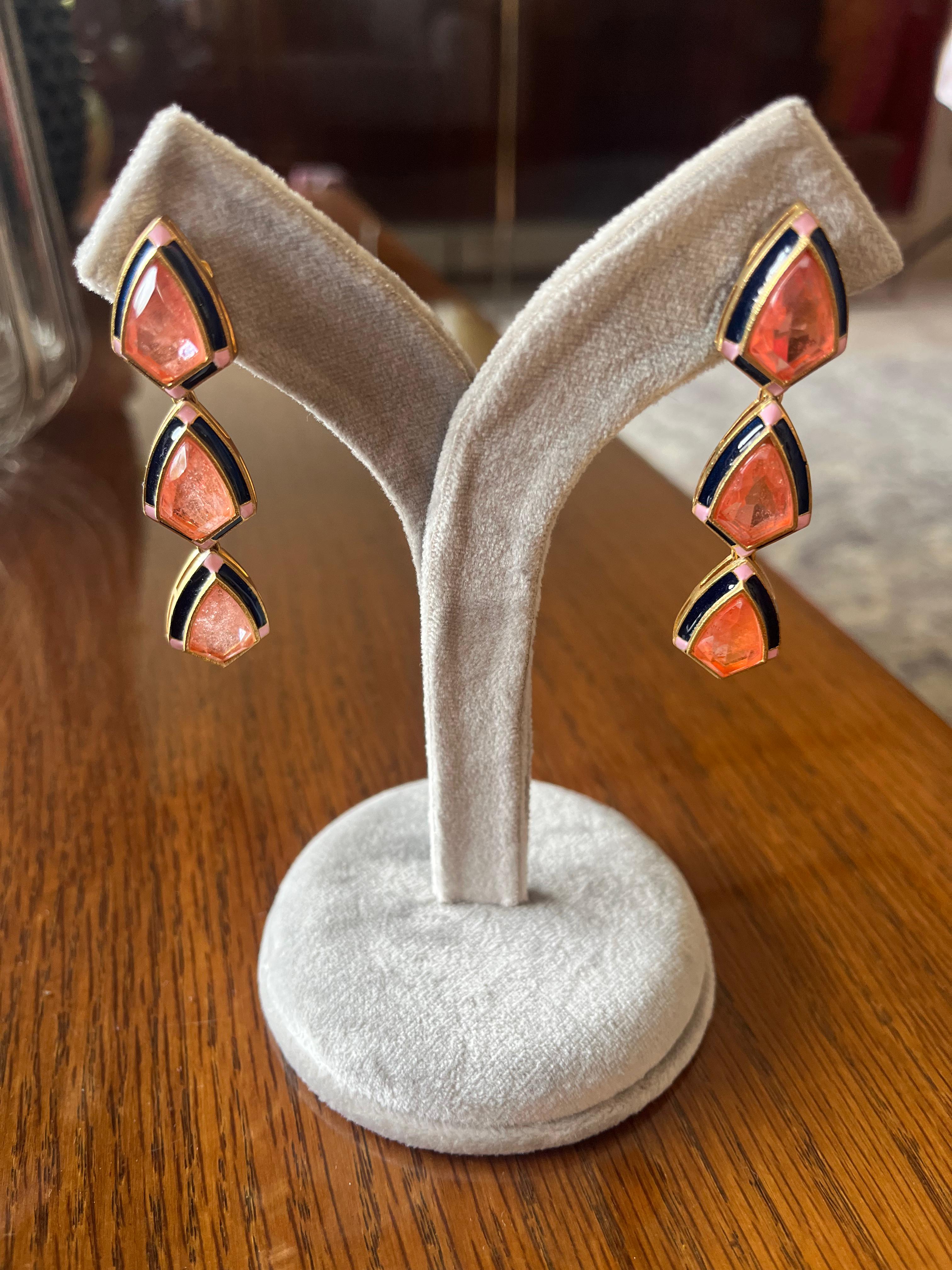 Luxury Semi Precious drop earrings