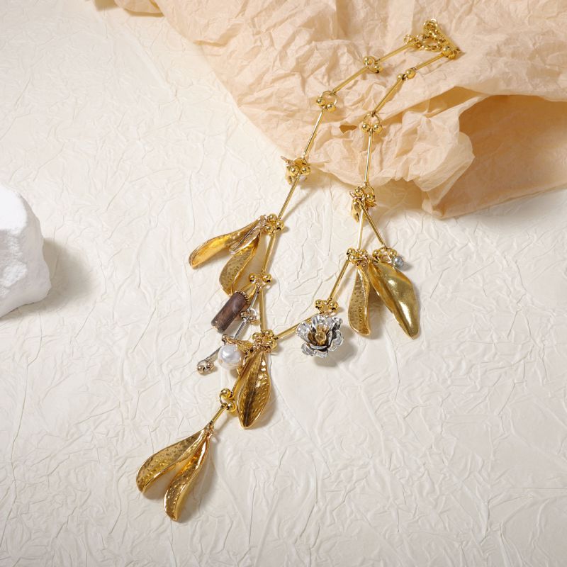 Deia Gold plated Statement Neckpiece