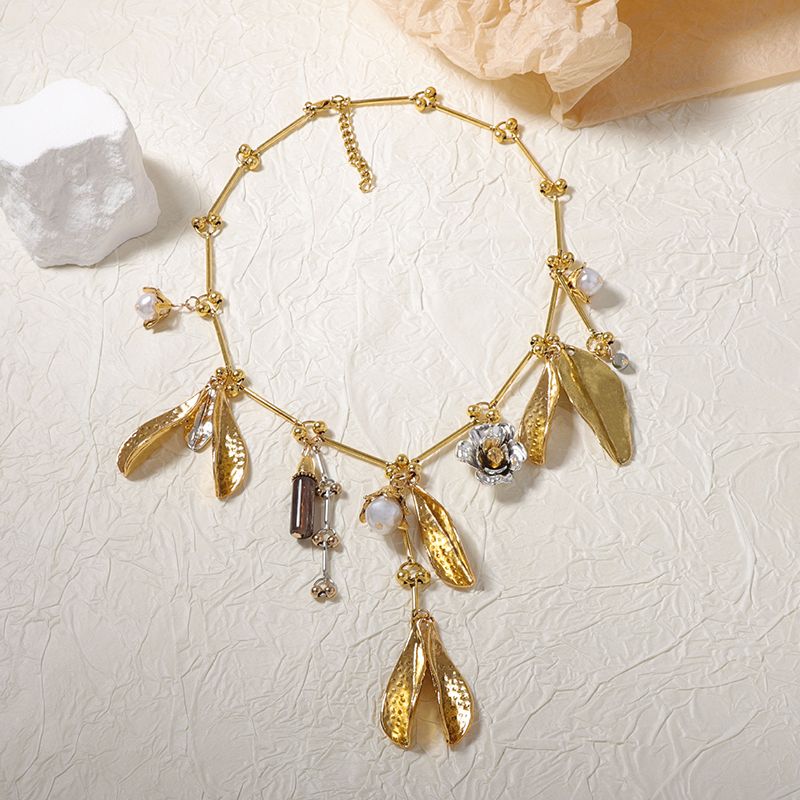 Deia Gold plated Statement Neckpiece