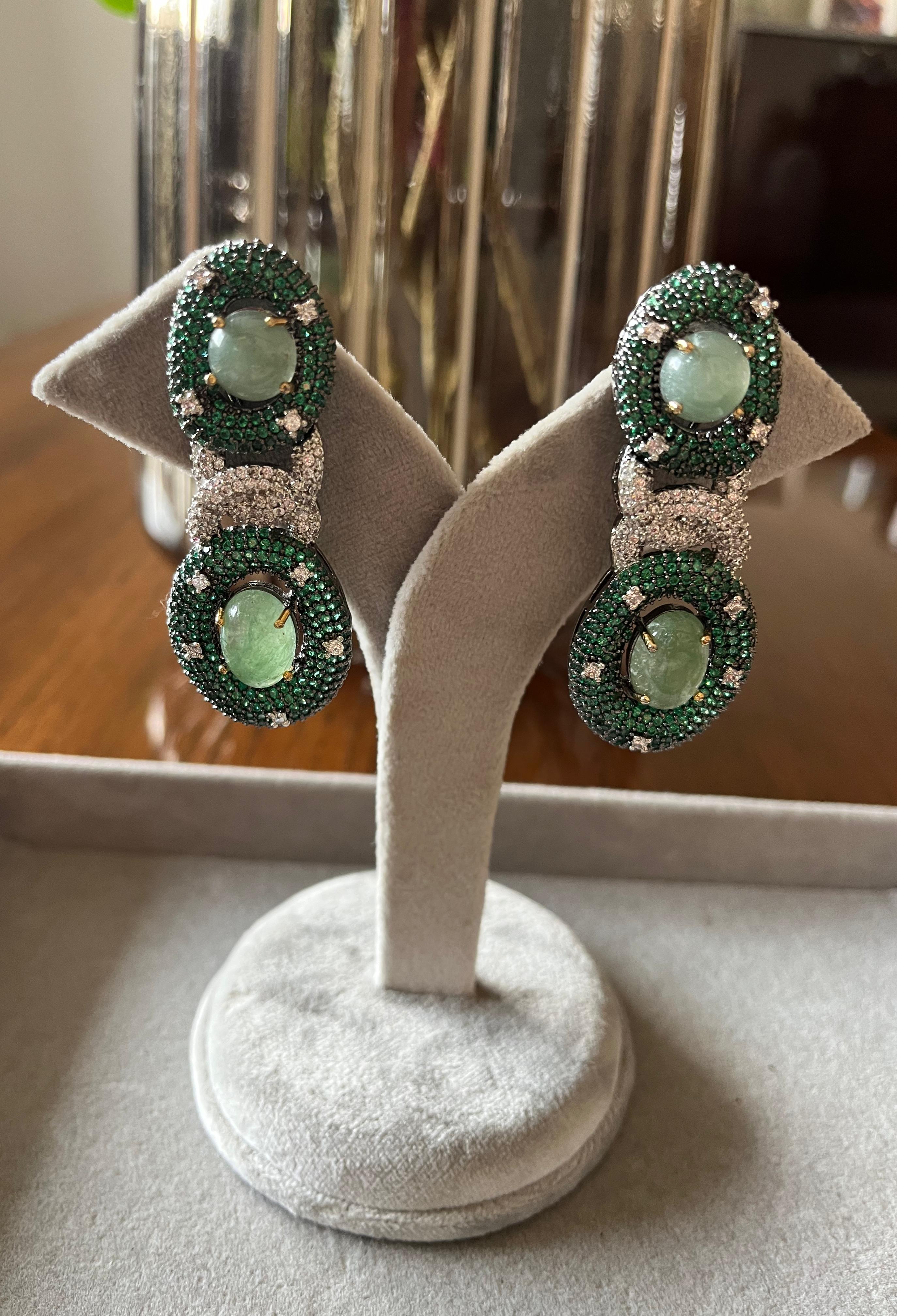 Ophelia emerald danglers