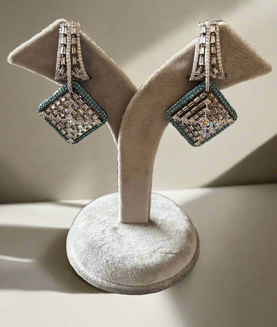 Fiza blue diamond earrings