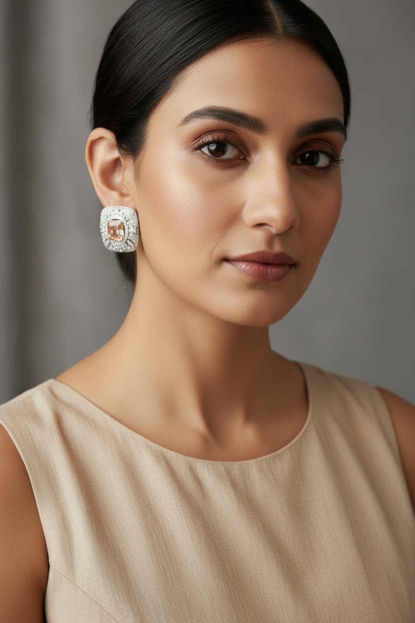 Champagne Radiance Studs
