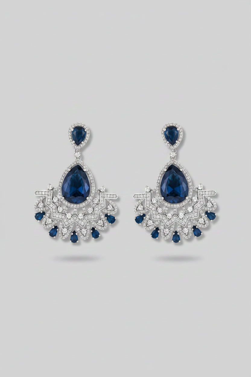 Sapphire Diamond danglers