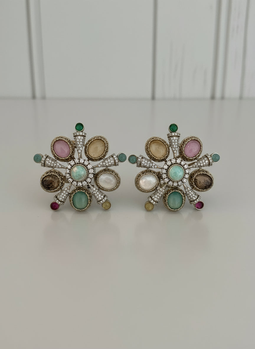 Multi colour semi precious studs