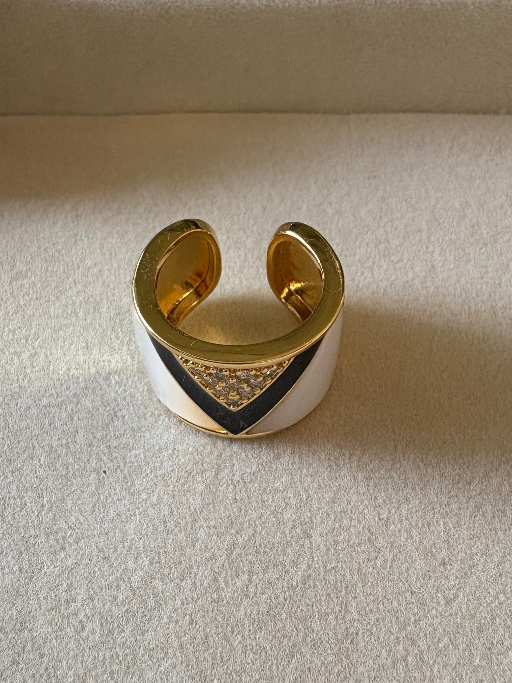 Statement gold plated ring