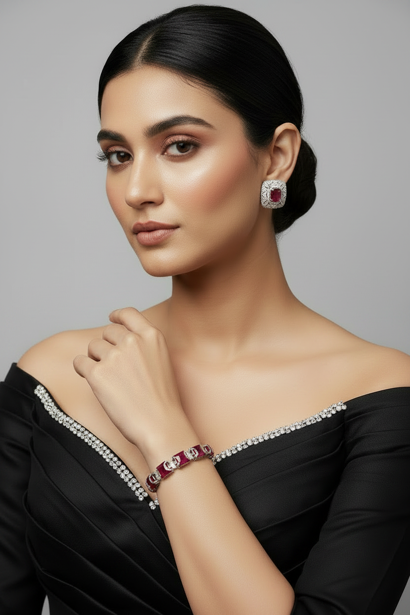 Scarlet Ruby Diamond Bracelet