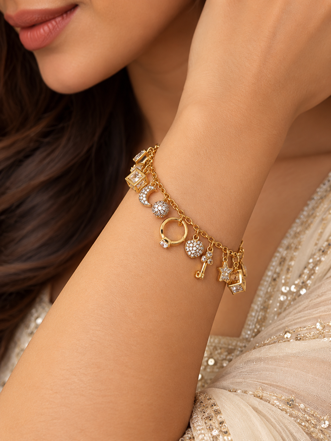 Gold Charm Bracelet