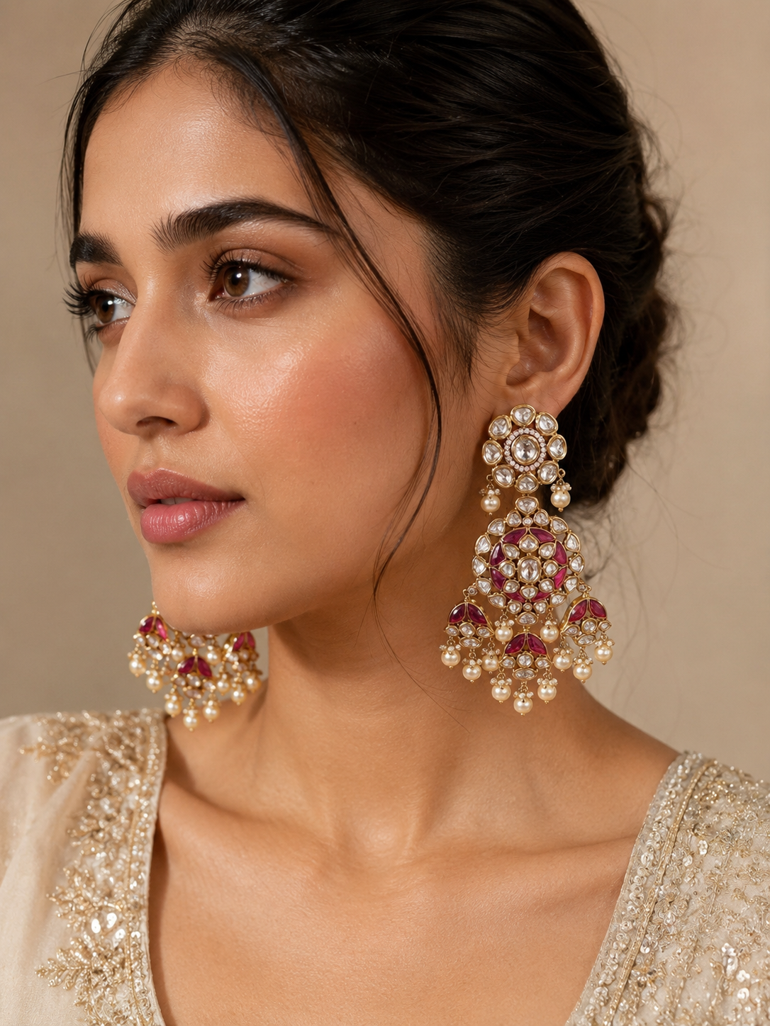 Raani Ruby Kundan Chaandbalis