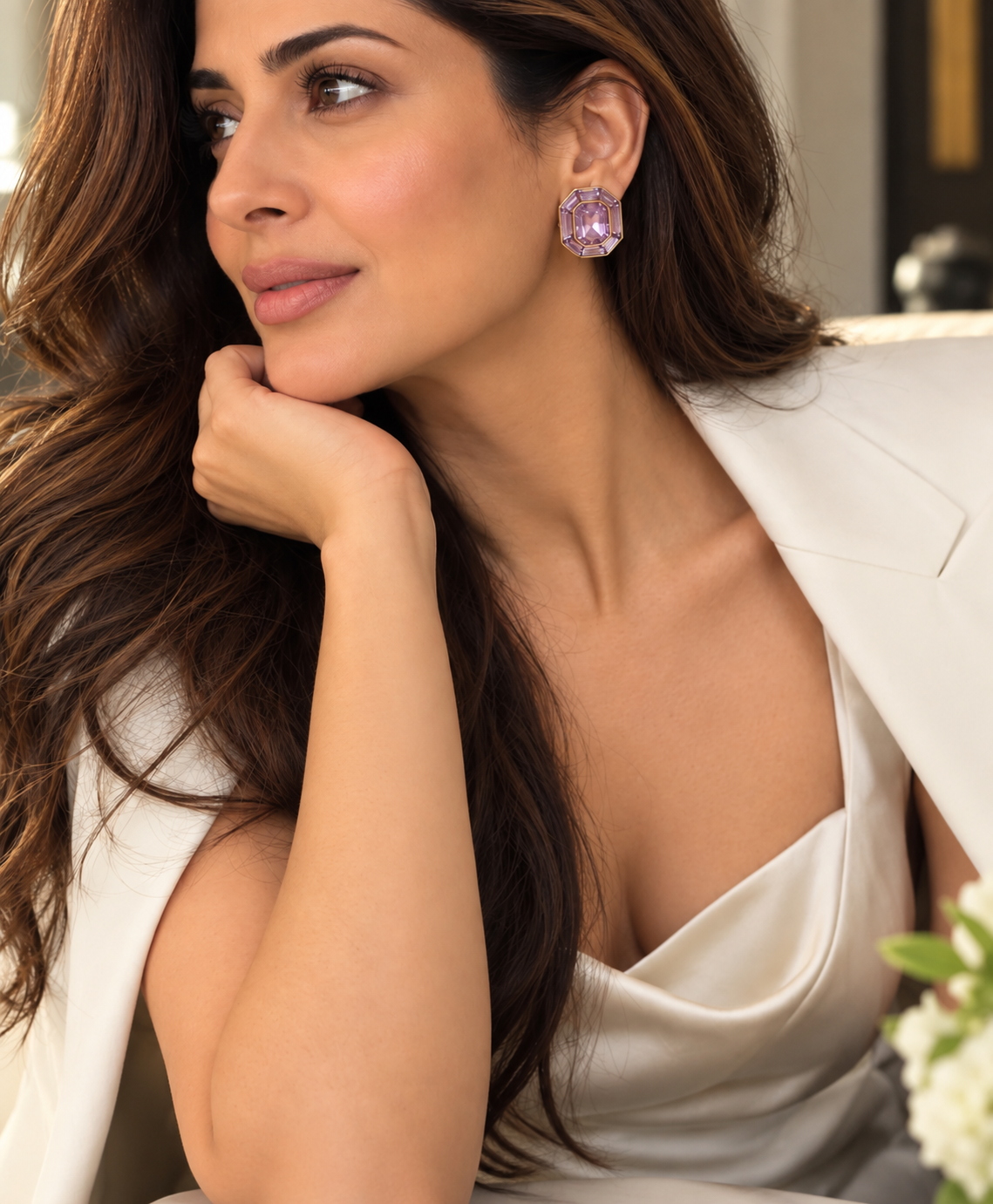 Luminary Lilac crystal studs