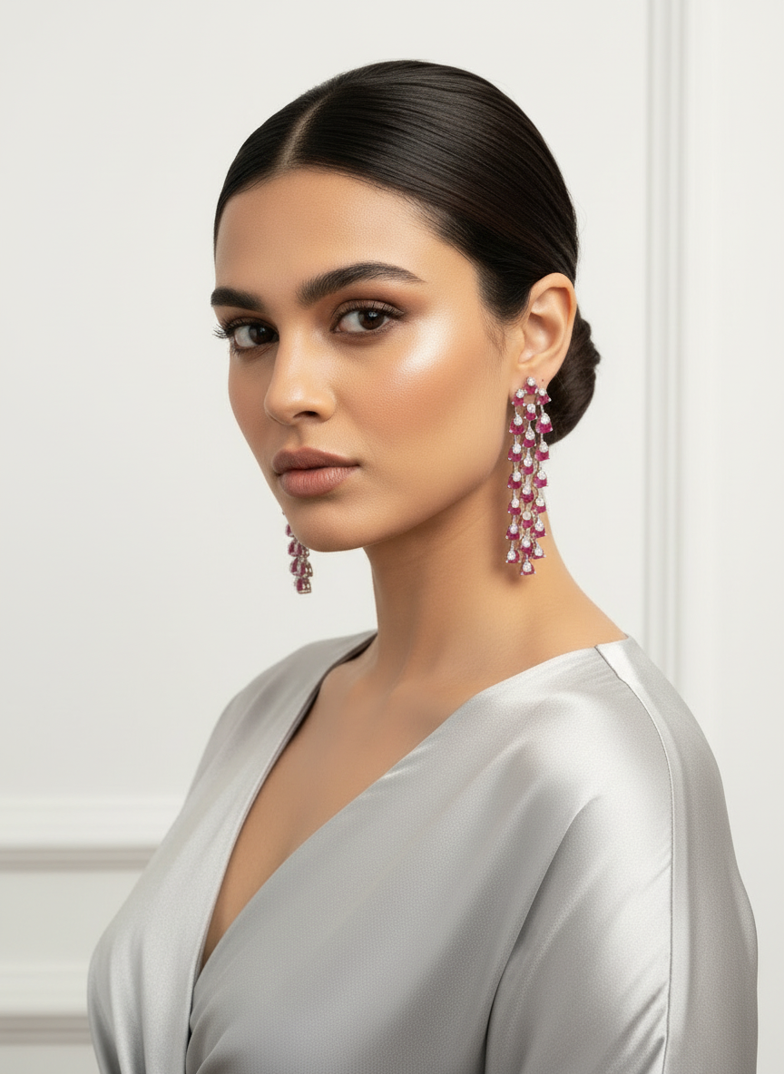 Ruby waterfall diamond danglers