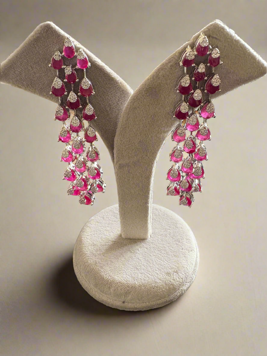 Ruby waterfall diamond danglers