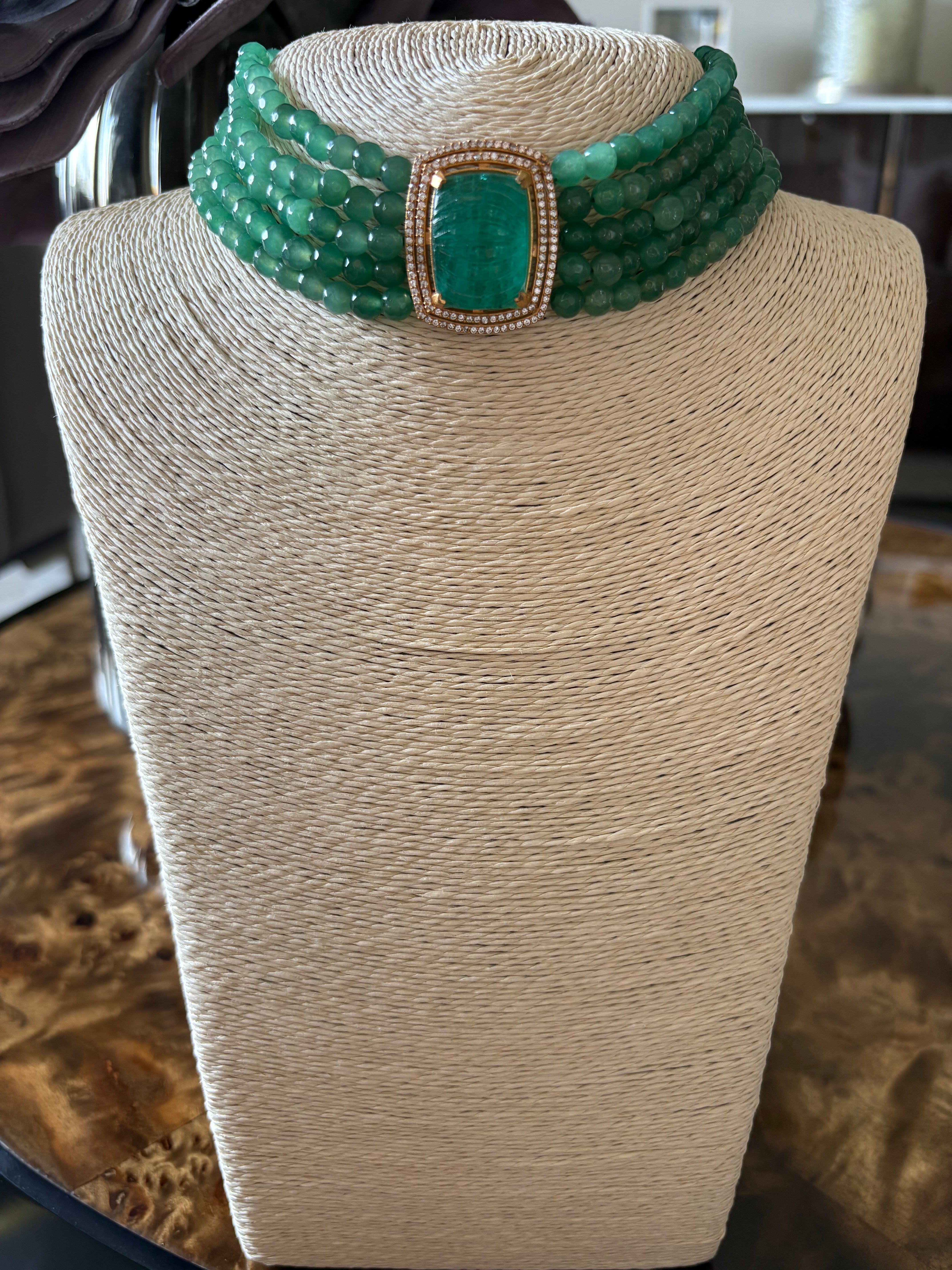 Reeva emerald choker