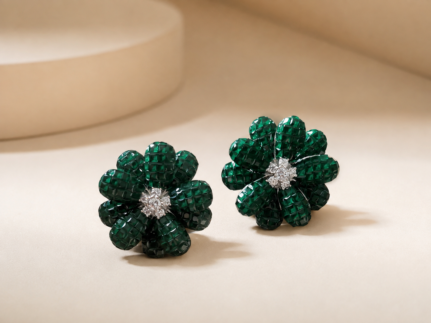 Emerald Bloom Studs