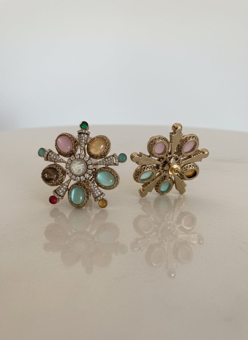 Multi colour semi precious studs