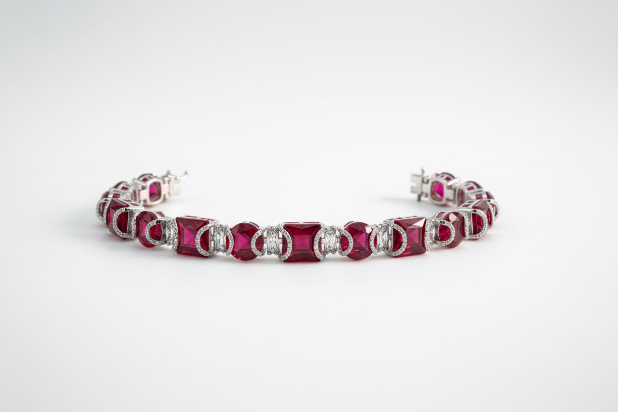 Scarlet Ruby Diamond Bracelet