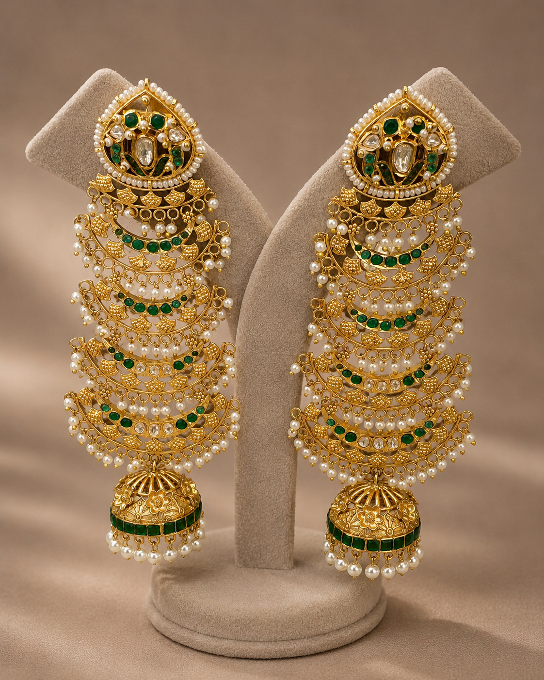 Royal Mehfil Gold Jhumkas