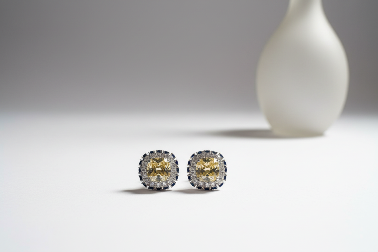 Topaz & Sapphire Studs