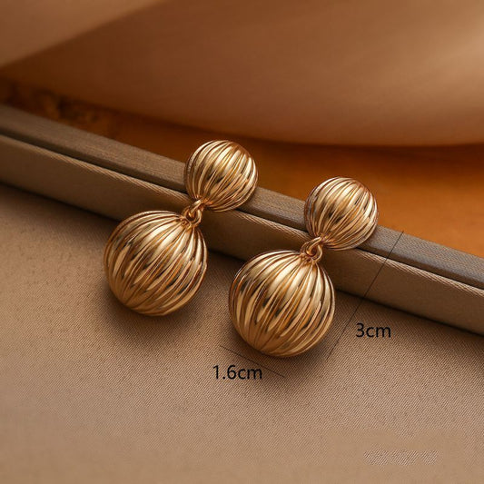 Copper Geometric Earrings