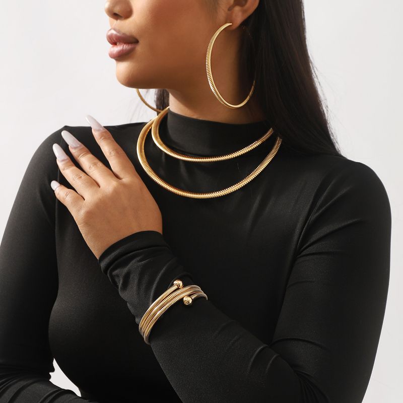 Gold Two Layer Bold Neckpiece