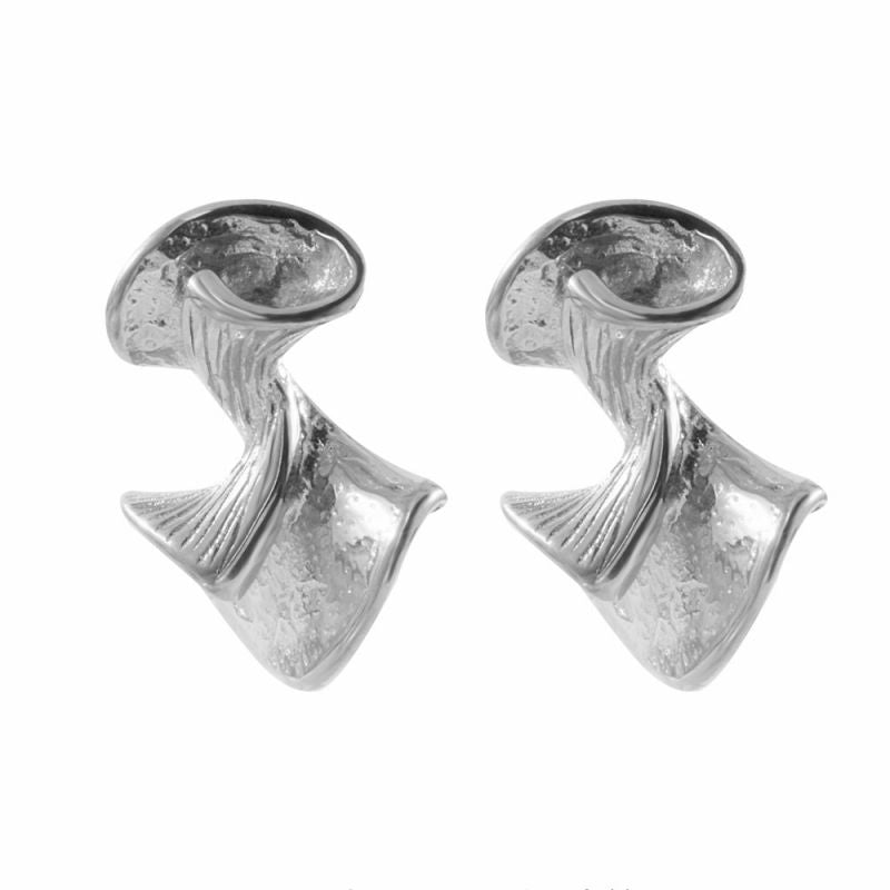Silver Matt Knot Studs