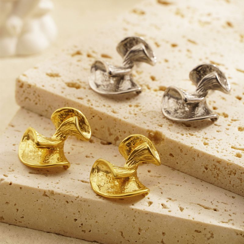 Silver Matt Knot Studs