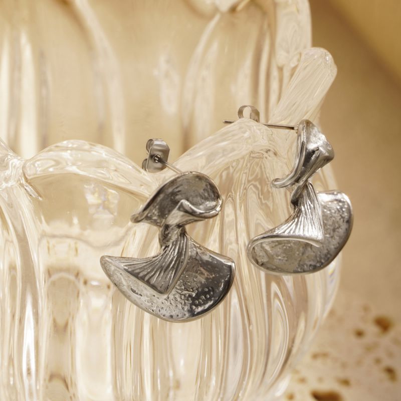 Silver Matt Knot Studs