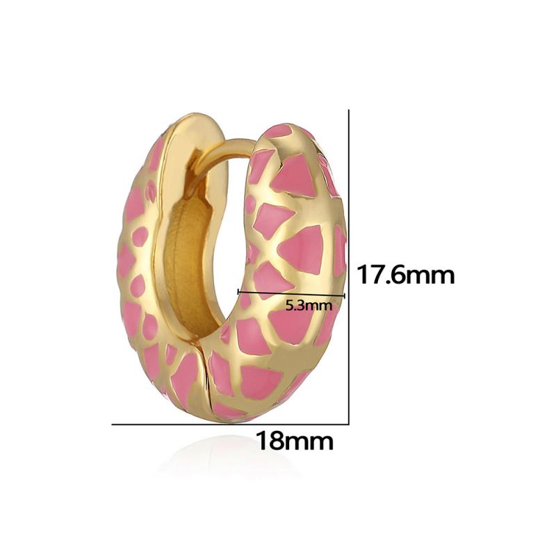 Multicoloured gold plated hoops