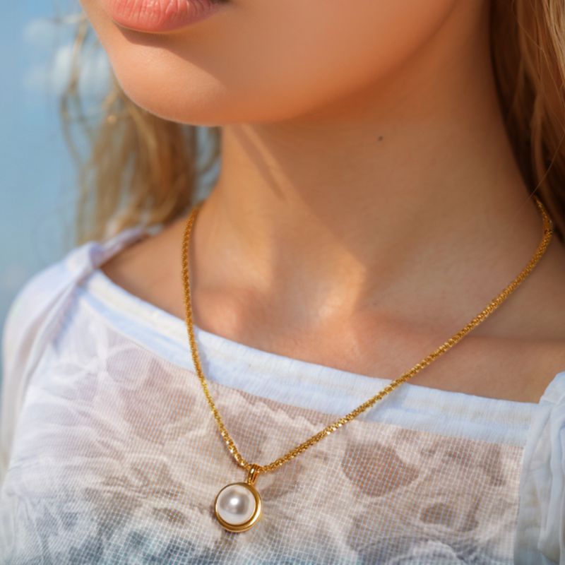 Pearl Gold Chain Necklace