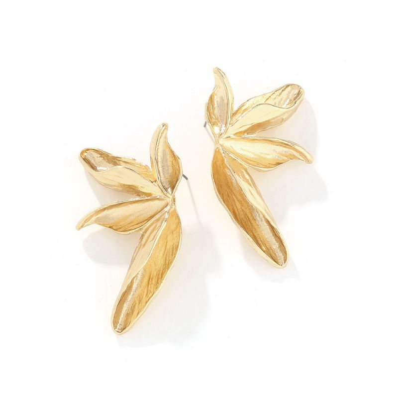 Gold Petal Earrings