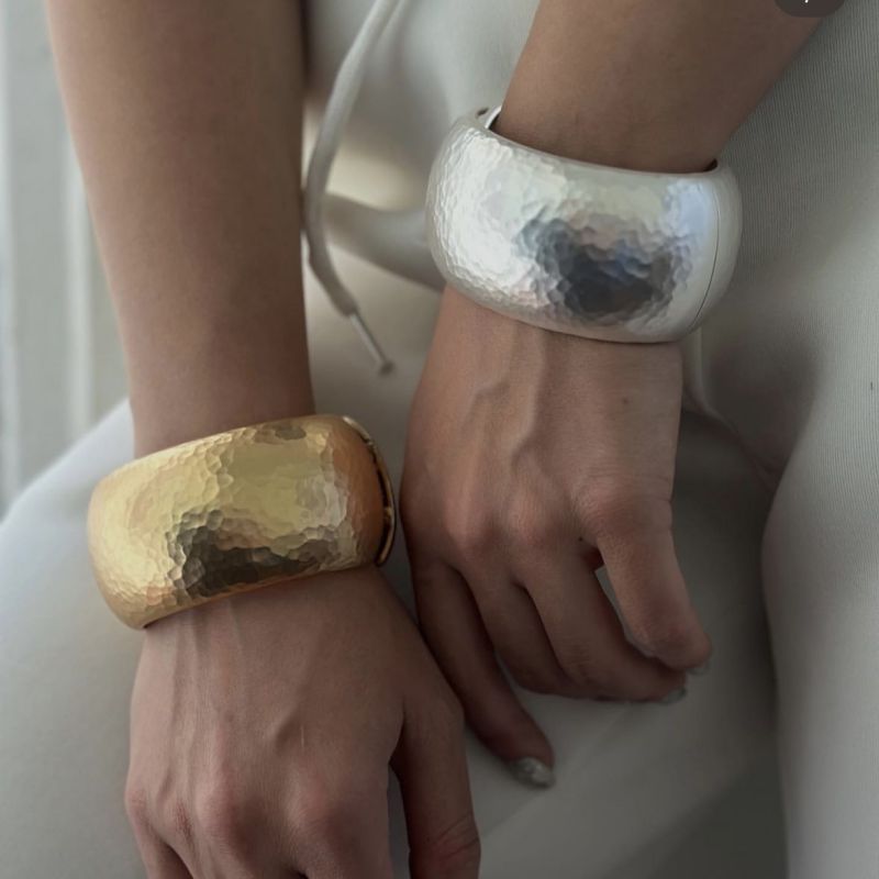 Gold textured arm candy