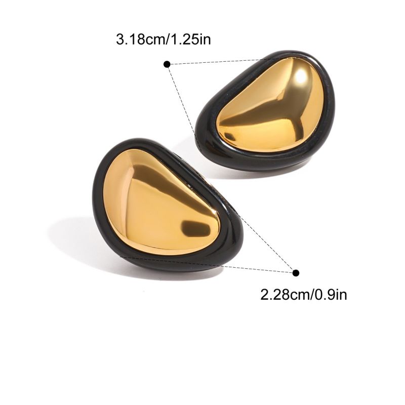 Black & gold studs