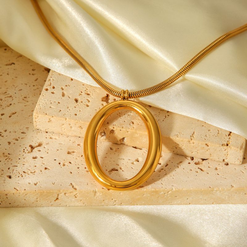 Oval Gold Plated Pendant