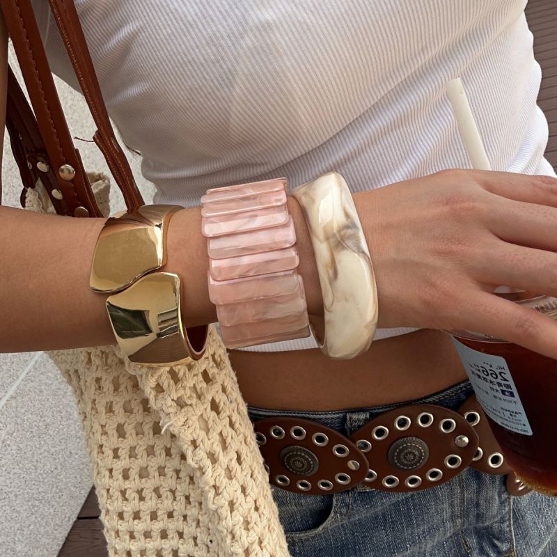 Resin Statement Bracelet Set of 3