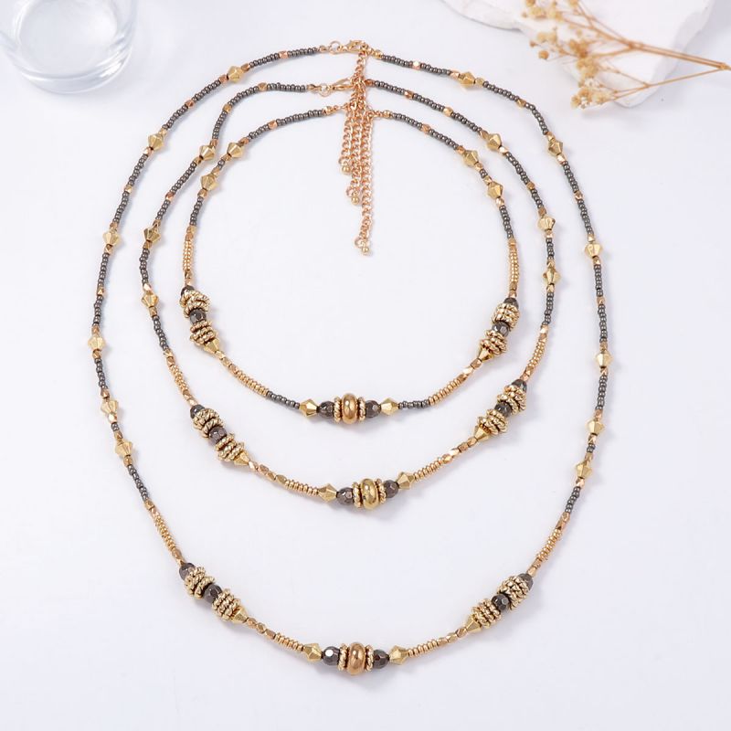 Three layer Vintage Gold Neckpiece
