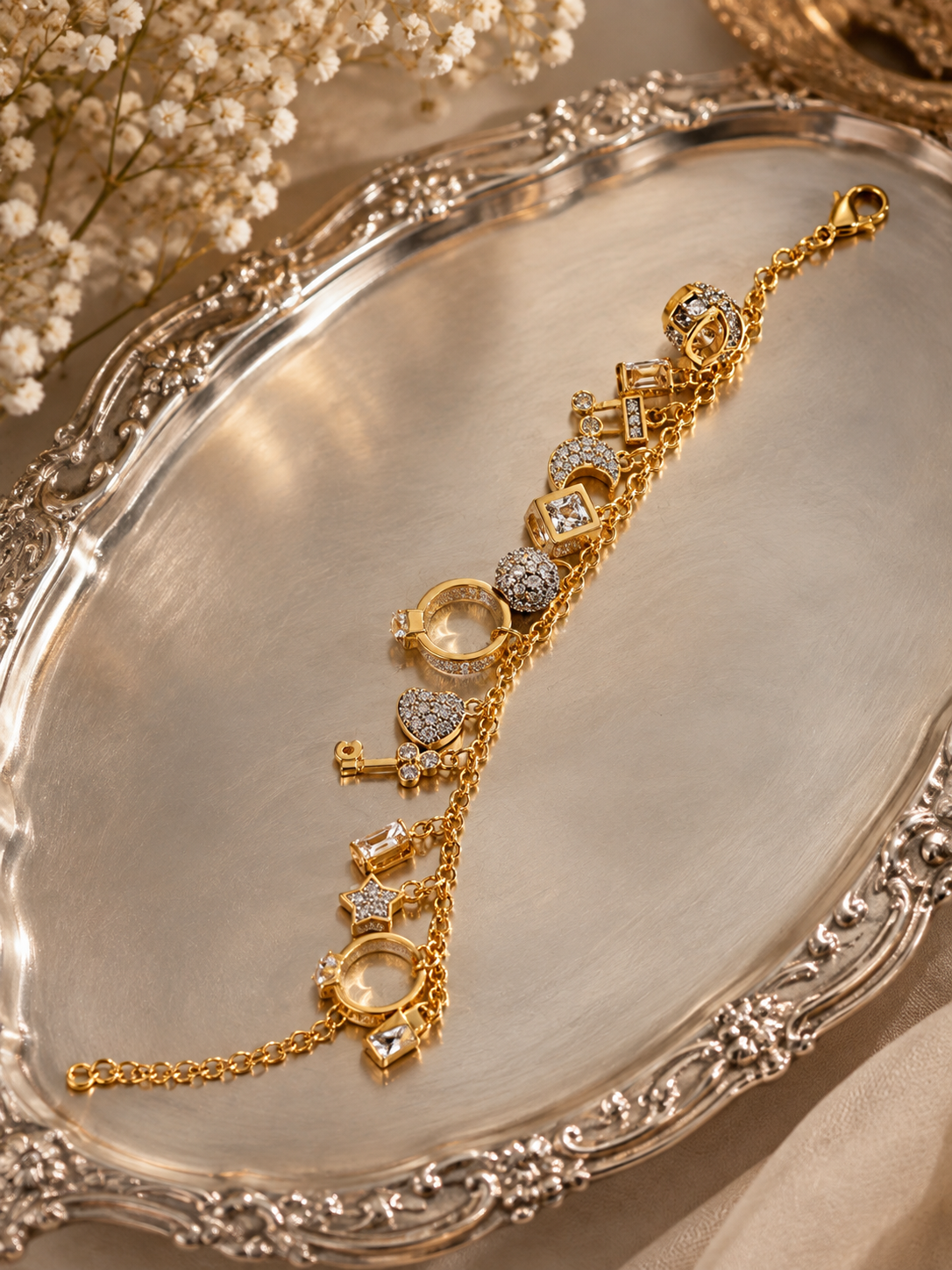 Gold Charm Bracelet