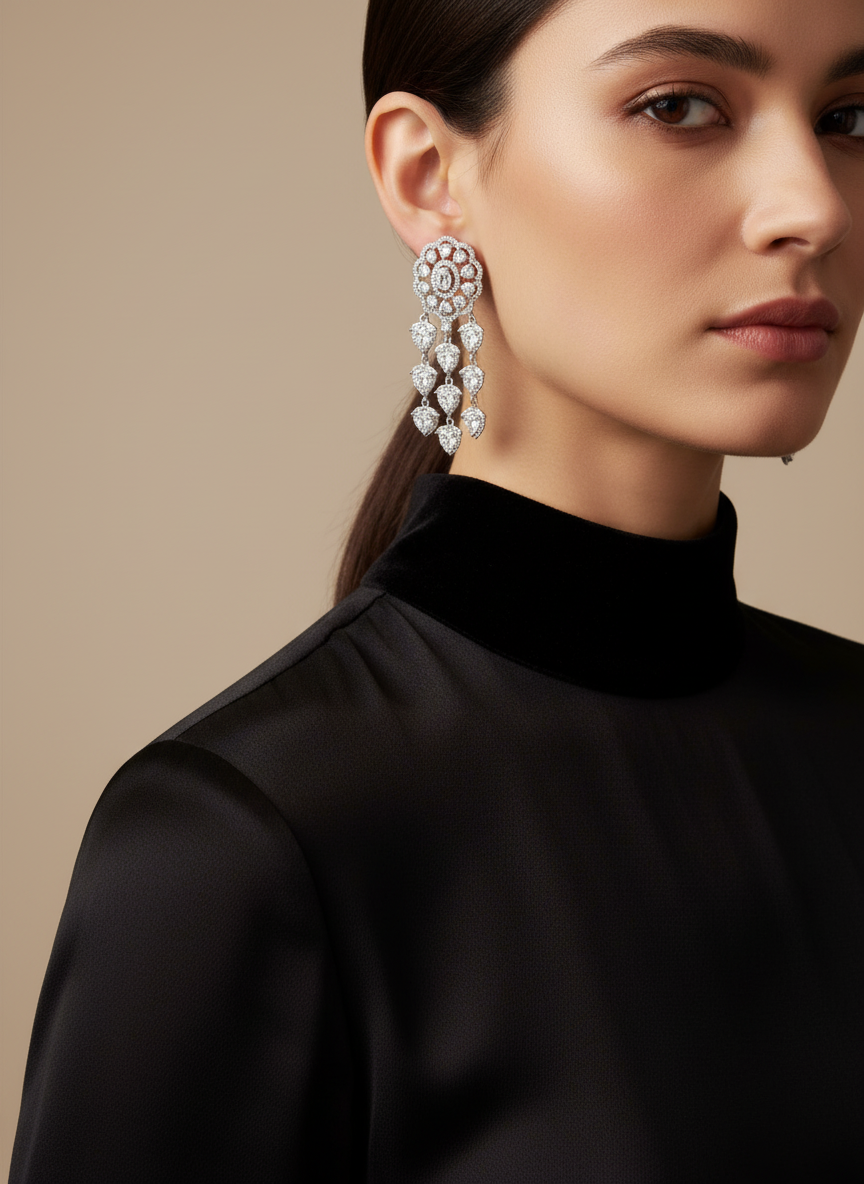 Luxury diamond danglers