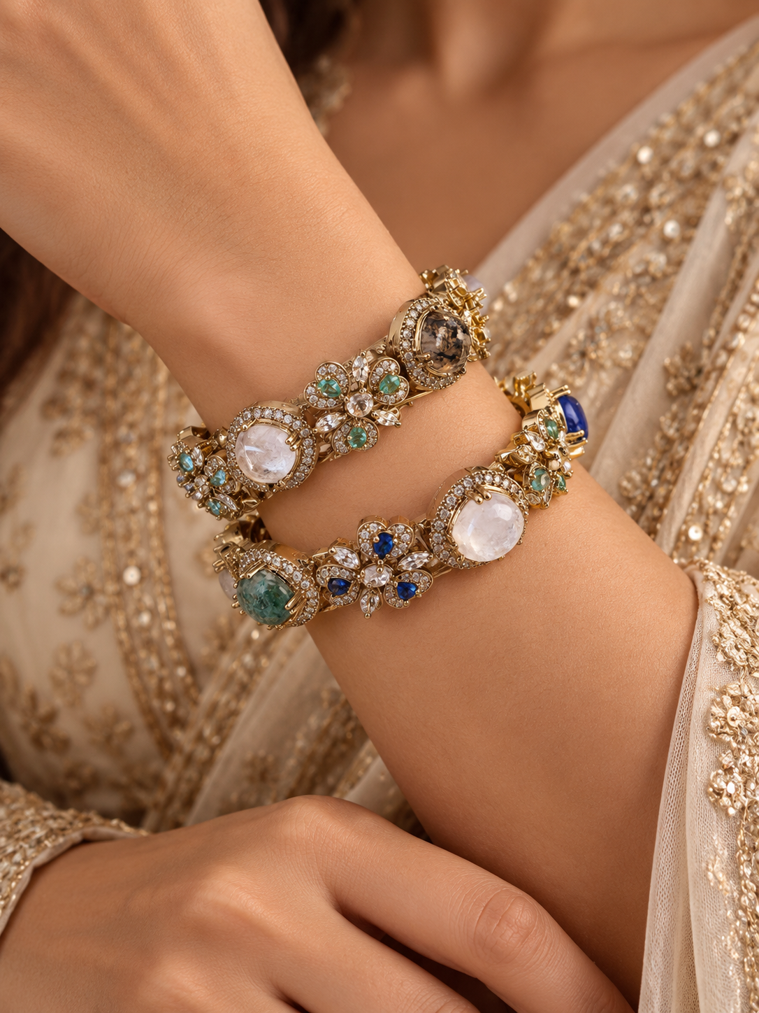 Victorian Natural Stone Bracelet Set