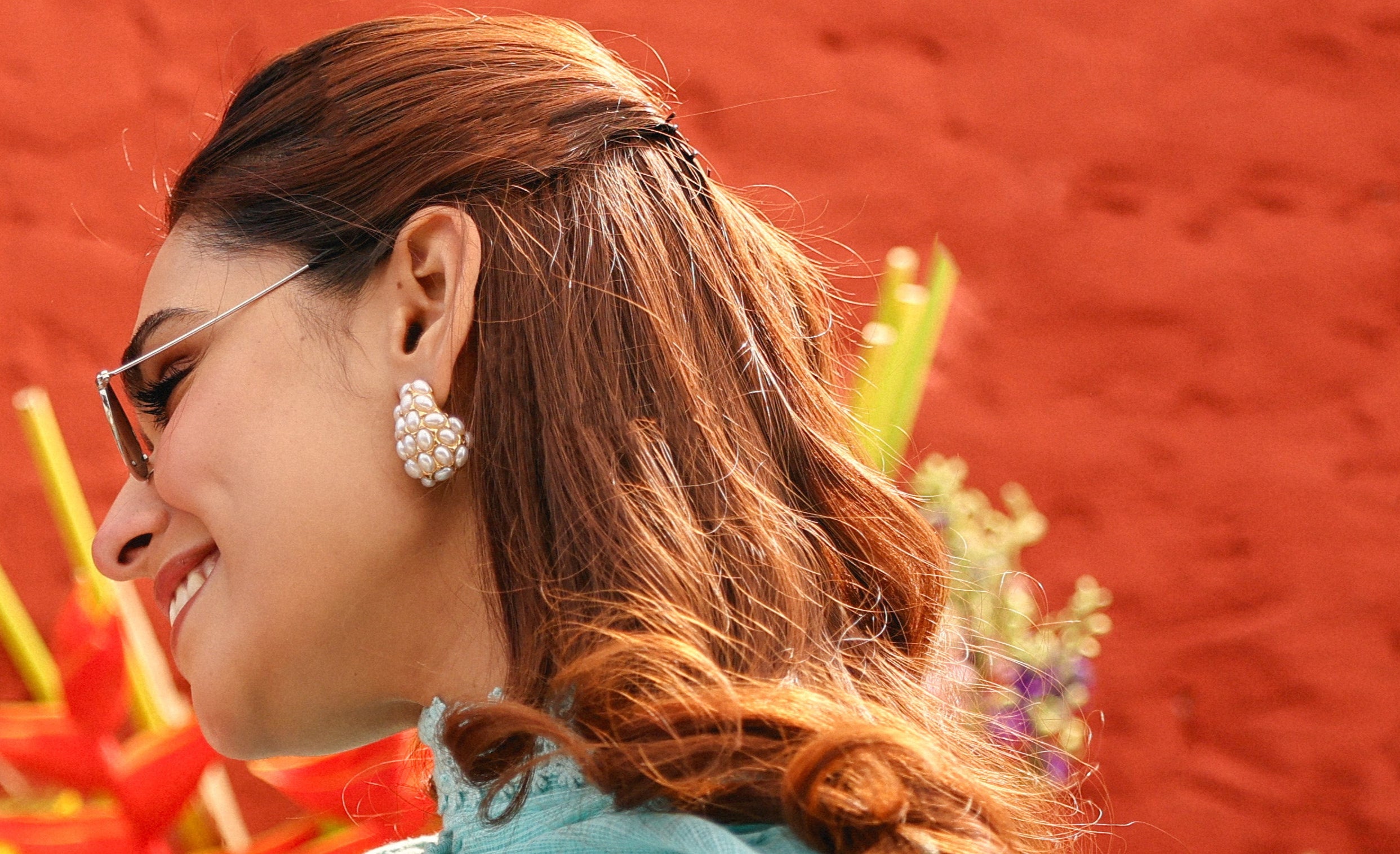 Pearl Gold Plated Studs