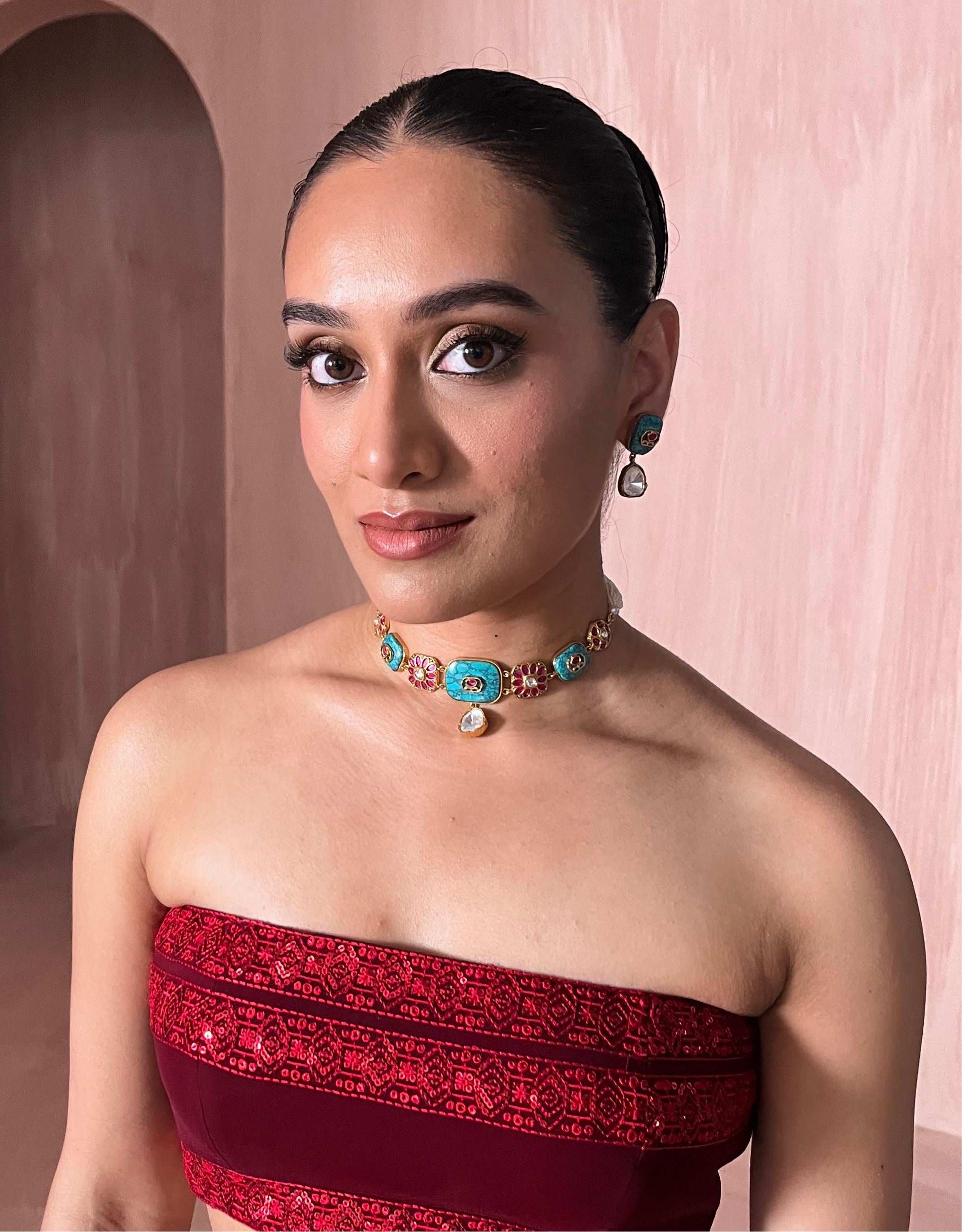Festive Anaira Polki drop set
