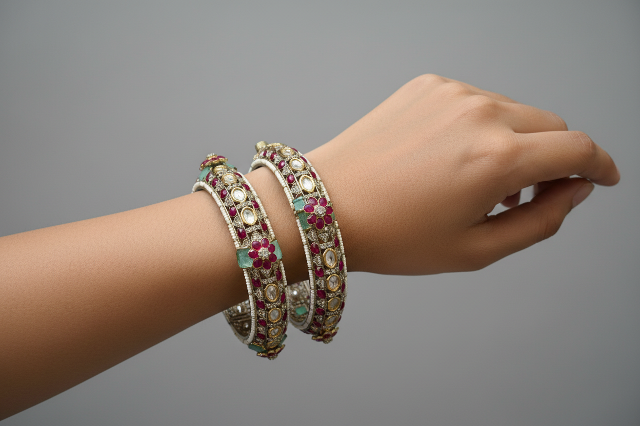 Polki Contemporary Kada Set