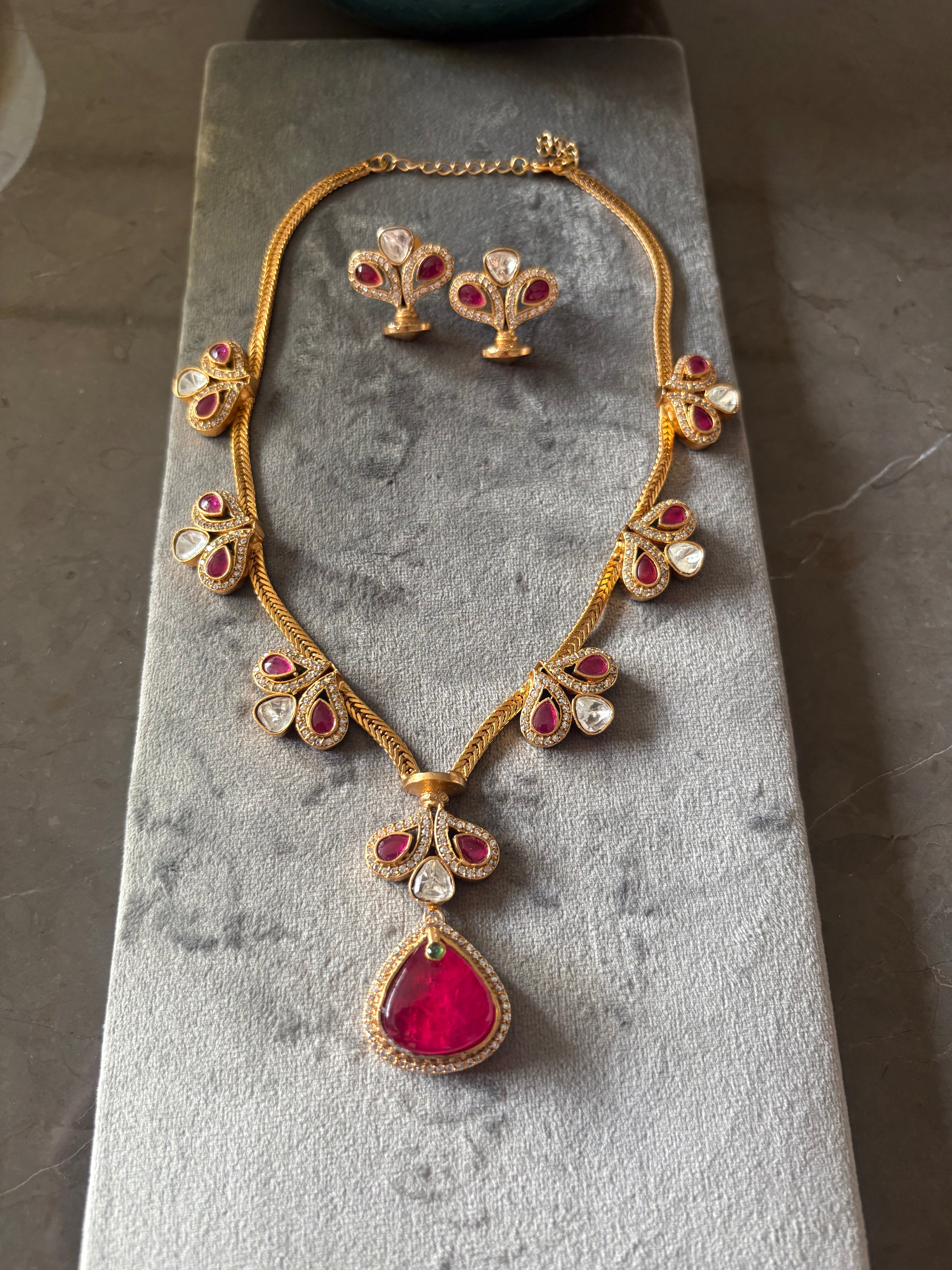 Ruhani Ruby Polki Festive Set