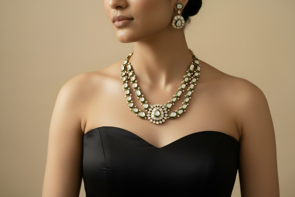 Samisha Polki two layer set