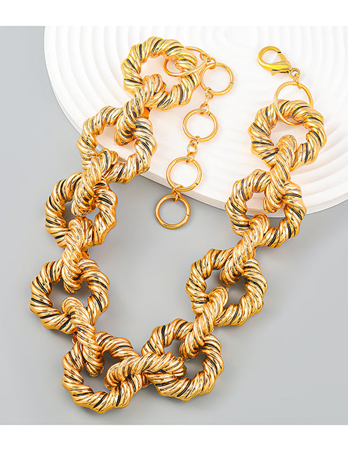 Statement Gold lock neckpiece