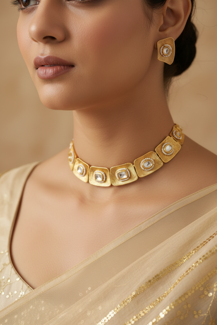 Contemporary Polki Choker set