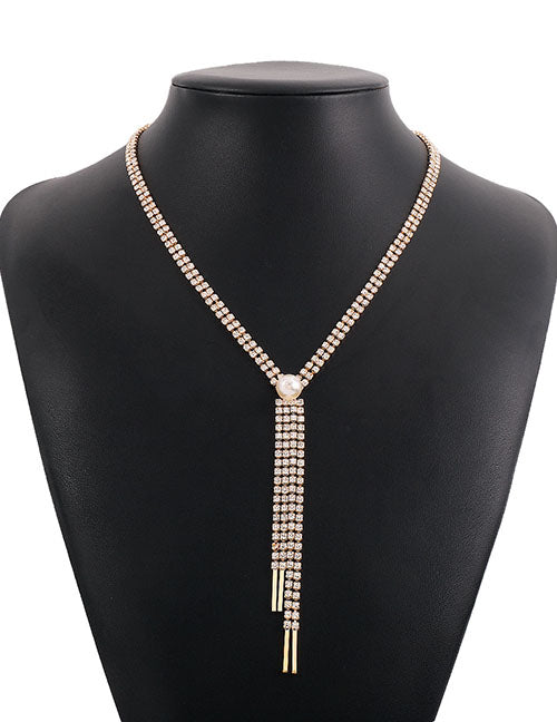 Geometric Y Necklace