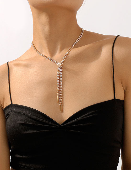 Geometric Y Necklace